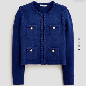 NWT J.Crew Odette sweater lady jacket in cotton-blend bouclé - Size M